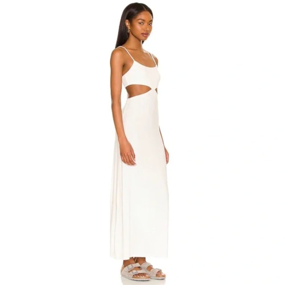 Free People White Cutout Midi Slip Dress - Picture 4 of 9